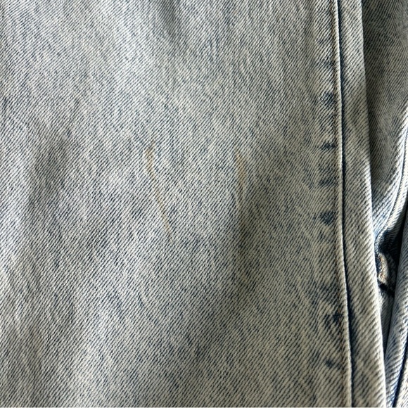 Garage Blue Straight Leg High Rise Distressed Jeans - Picture 7 of 7